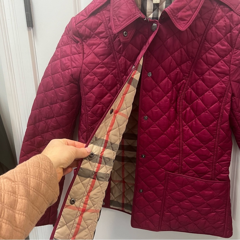 Burberry Brit Red Quilted Jacket - Picture 4 of 16